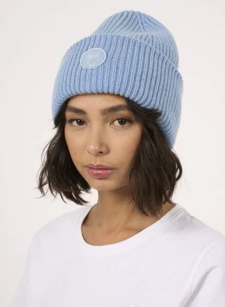 KnowledgeCotton Apparel KnowledgeCotton Apparel Woll-Mütze - Rib Beanie - aus 100% Merino Wolle, Blau (asley blue), – Produktbild 3 von 5