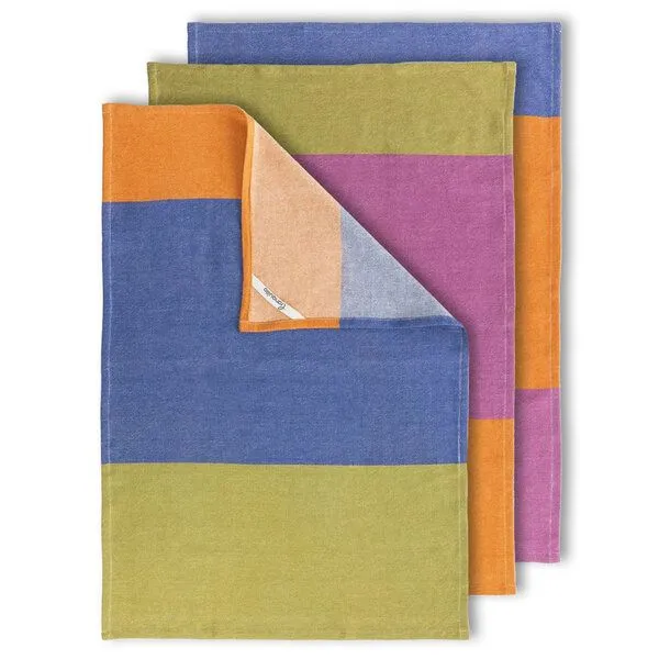 Tranquillo Tranquillo 3er-Set Geschirrtücher COLOURI, GOTS-zert. Bio-Baumwolle – Produktbild 1 von 3