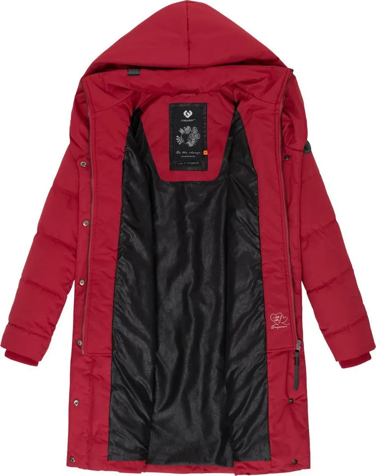 ragwear ragwear Steppmantel Natalka stylischer, gesteppter Winterparka mit gefütterter Kapuze, Rot, – Produktbild 1 von 4