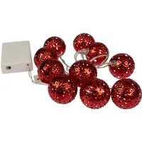 Konstsmide Konstsmide LED-Dekolichterkette "Kugeln" rot, 10 Dioden warmweiß – Produktbild 1 von 1