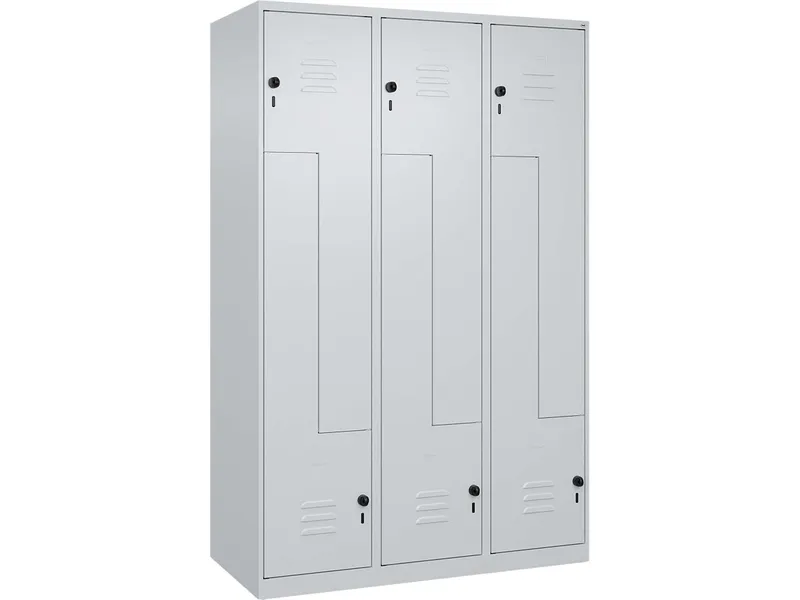 C+P C+P Z-Spind Classic PLUS, 6 Fächer, 1850x1200x500mm, Lichtgrau/Lichtgrau – Produktbild 1 von 1
