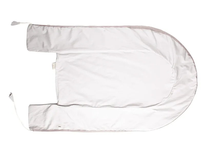 HANS NATUR Babynest Bezug Bio-Baumwolle, Maße 105 x 55 cm grau, Grau, – Produktbild 1 von 2