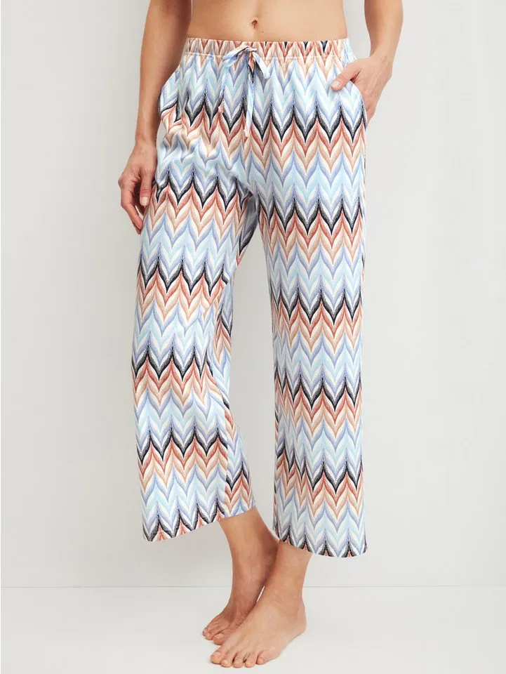 CALIDA CALIDA Pyjamahose Favourites Tiles Damen (1-tlg) glatt, weich und luftig, Blau, – Produktbild 2 von 5