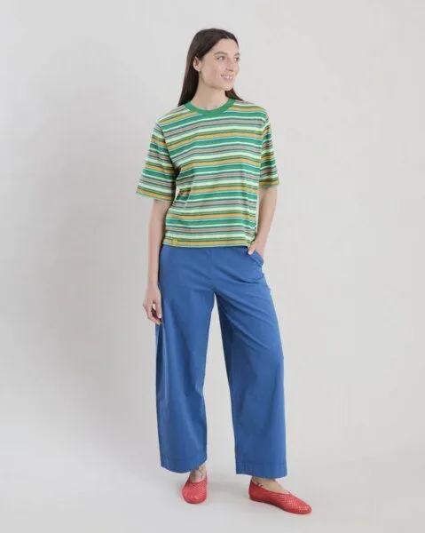 Brava Fabrics Brava Fabrics Stripes Boxy T-Shirt Grün – Produktbild 3 von 4