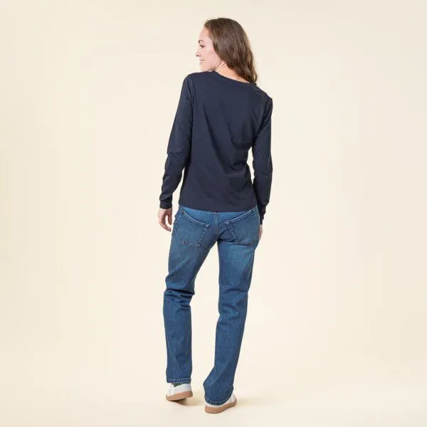 Living Crafts Living Crafts Langarm-Shirt - TARANA, Ink blue (blau), – Produktbild 3 von 4