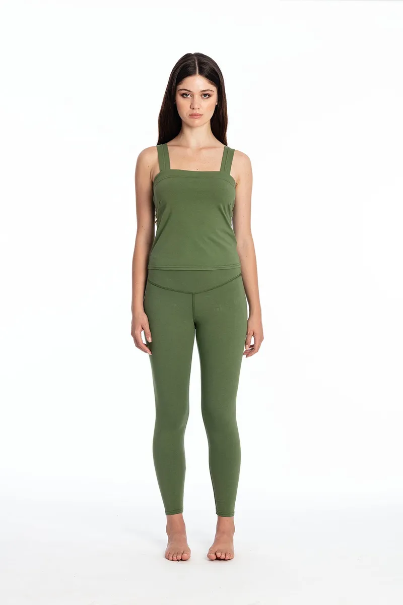 RAVENS VIEW IBIZA RAVENS VIEW IBIZA Damen vegan Legging Deva Waldgrün, Dunkelgrün, – Produktbild 2 von 2