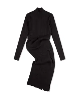 MATONA MATONA Damen vegan Kleid Gerippt Onyx Schwarz – Produktbild 1 von 1