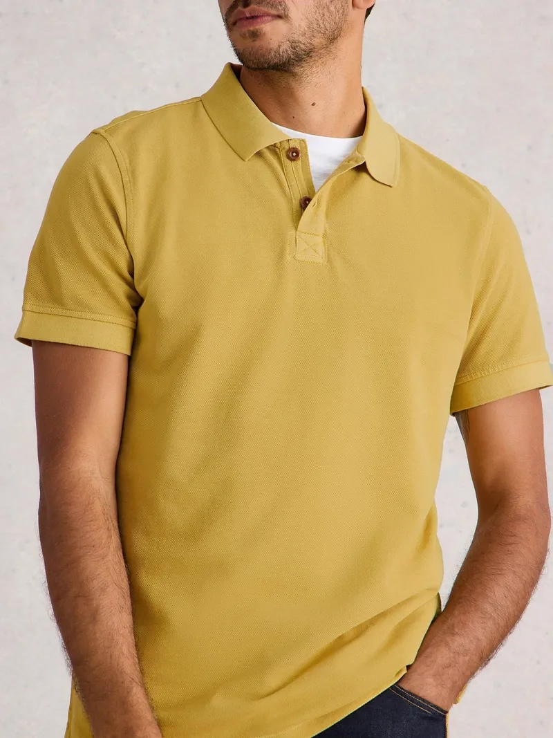 White Stuff Polohemd Utility - L/R, Tiefgelb, – Produktbild 3 von 4