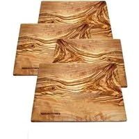 NATUREHOME NATUREHOME Kuchen-Teller Frühstücksbrett Olivenholz 25x15 cm und Sets – Produktbild 3 von 7