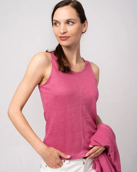Alma & Lovis Alma & Lovis Leinentop aus Leinen-Jersey | Linen Top, Rosa, – Produktbild 1 von 3