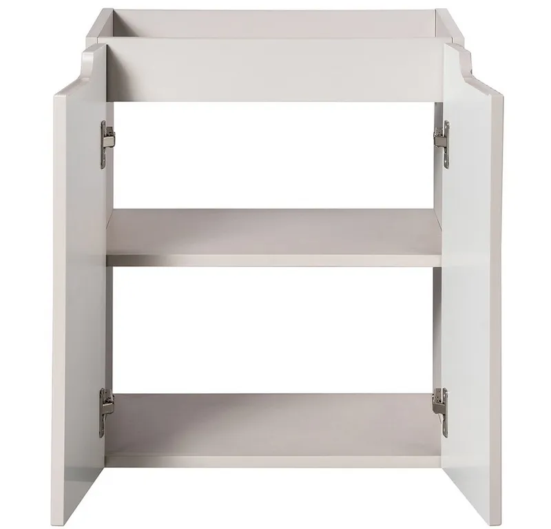 Lomadox Unterschrank NEWPORT-56-CASHMERE Waschtischunterschrank, kaschmir mit gerillter Front, ca. 50/57/39cm, Beige|weiß, – Produktbild 4 von 5
