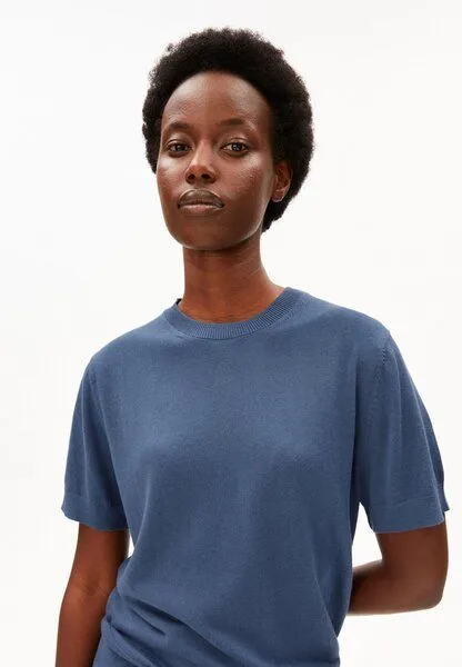 ARMEDANGELS ARMEDANGELS FINE KNIT Damen Strickshirt aus TENCEL Modal Mix, Dusty moon, – Produktbild 3 von 4