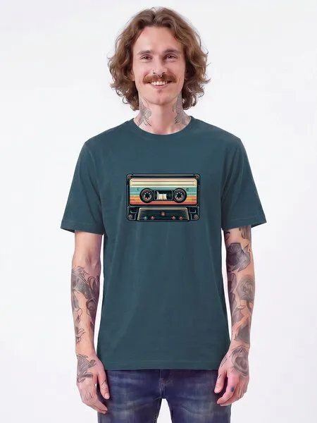 watapparel watapparel T-Shirt Unisex Retro Kassette, Stargazer, – Produktbild 2 von 2