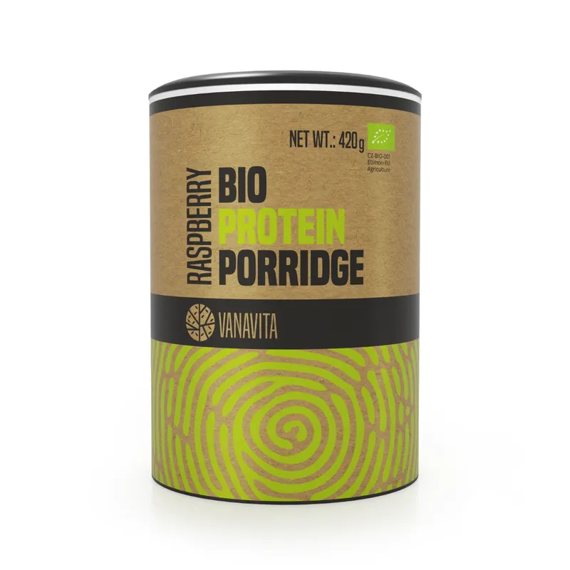GymBeam Bio VanaVita BIO Protein Porridge 420 g Himbeere – Produktbild 1 von 1