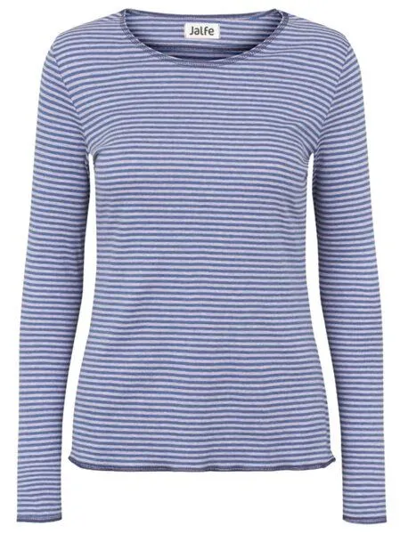 Jalfe Langarmshirt Baumwolle schmal geringelt von Jalfe, China blue/ rose (hellblau), – Produktbild 1 von 1