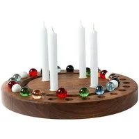 klotzaufklotz klotzaufklotz Adventskalender und Adventskranz mit Baumkerzen, Gemischt, – Produktbild 1 von 2