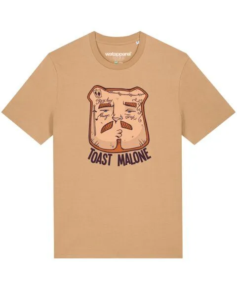 watapparel watapparel T-Shirt Unisex Toast Malone, Latte, – Produktbild 1 von 4