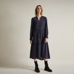 LANIUS LANIUS Streifenkleid mit Volant aus Bio-Baumwolle – Produktbild 1 von 1