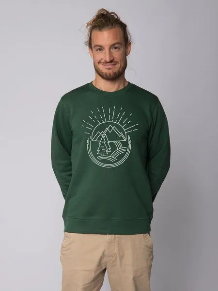 watapparel watapparel Sweatshirt Unisex Natur ist schön, Bottle green, – Produktbild 2 von 4