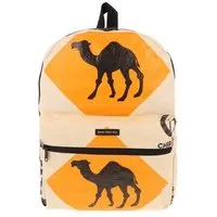 MoreThanHip MoreThanHip Leichter A4-Rucksack aus recyceltem kambodschanischem Zementsack – CemLite, Orange, – Produktbild 1 von 1