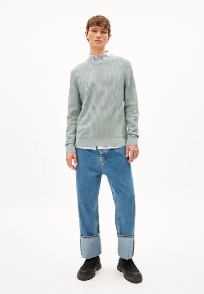 ARMEDANGELS ARMEDANGELS GRAANMO Herren Pullover aus Bio-Baumwolle, Morning dew, – Produktbild 4 von 4