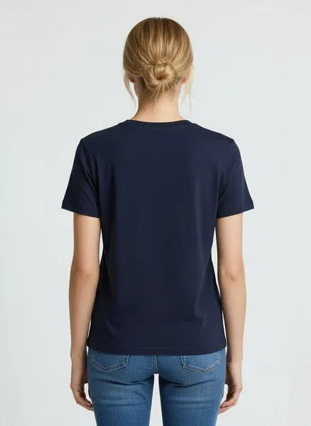 UNIPOLAR UNIPOLAR Basic T-Shirt Modell: Music, French navy (blau), – Produktbild 2 von 2