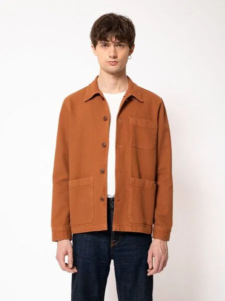 Nudie Jeans Worker Jacket BARNEY von Nudie Jeans, Burnt orange (braun), – Produktbild 1 von 3