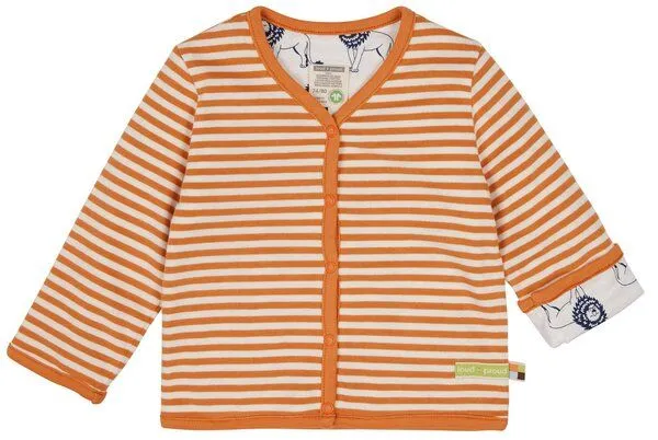 loud + proud loud + proud Babys & Kinder Wendejacke, GOTS-zertifiziert, Carrot(orange), – Produktbild 2 von 3