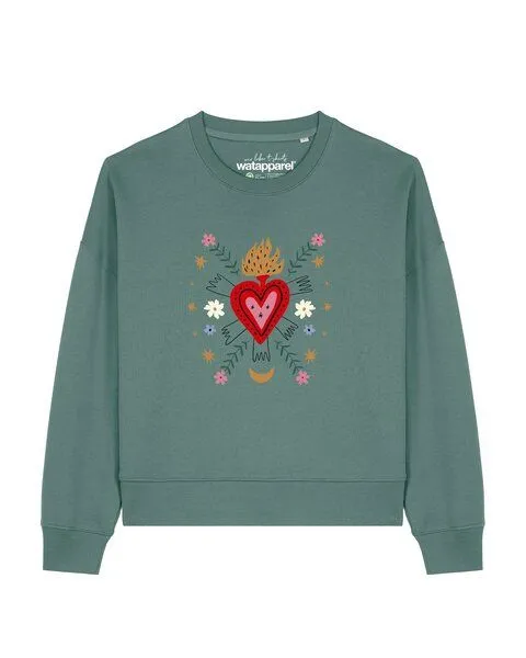 watapparel watapparel Sweatshirt Frauen Love and flex, Green bay, – Produktbild 1 von 2