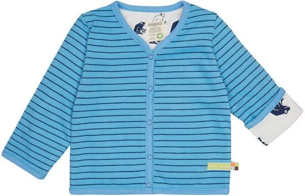 loud + proud loud + proud Babys & Kinder Wendejacke, GOTS-zertifiziert, Basin(blau), – Produktbild 2 von 3