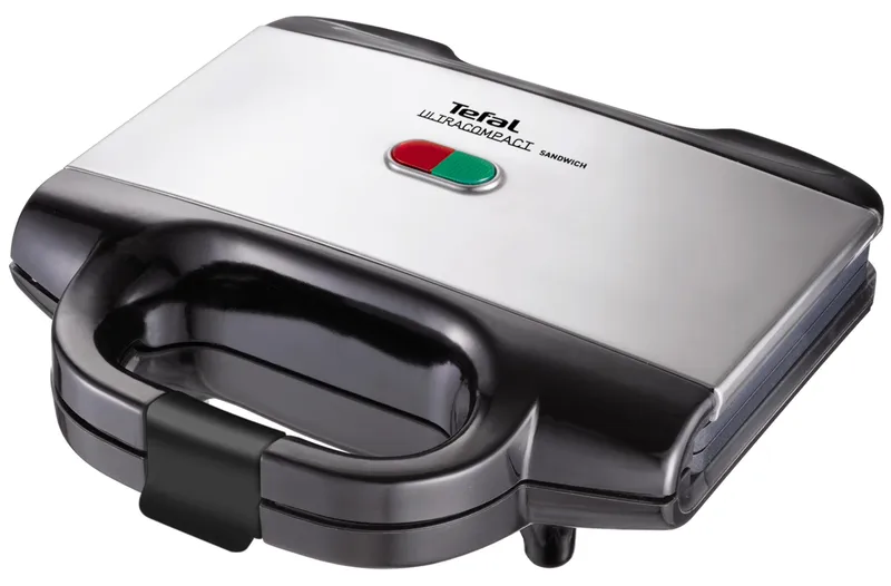Tefal Tefal Sandwich- & Waffeleisen 'Ultra-Compact SM1552', Schwarz/silber, – Produktbild 1 von 3