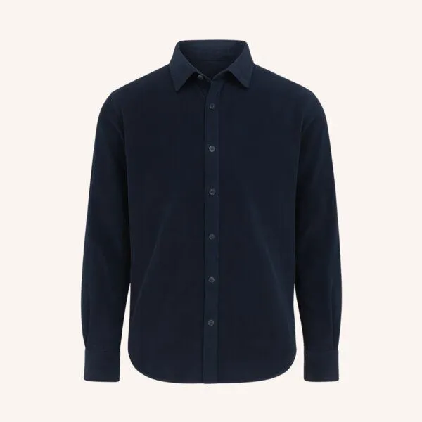 NORDLICHT NORDLICHT Herren Cord Hemd Emil aus 100% Bio-Baumwolle, Blau, – Produktbild 2 von 4