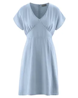 HempAge Hempage Damen vegan Kleid Sophisticated Sommer Smoke Blau – Produktbild 1 von 1