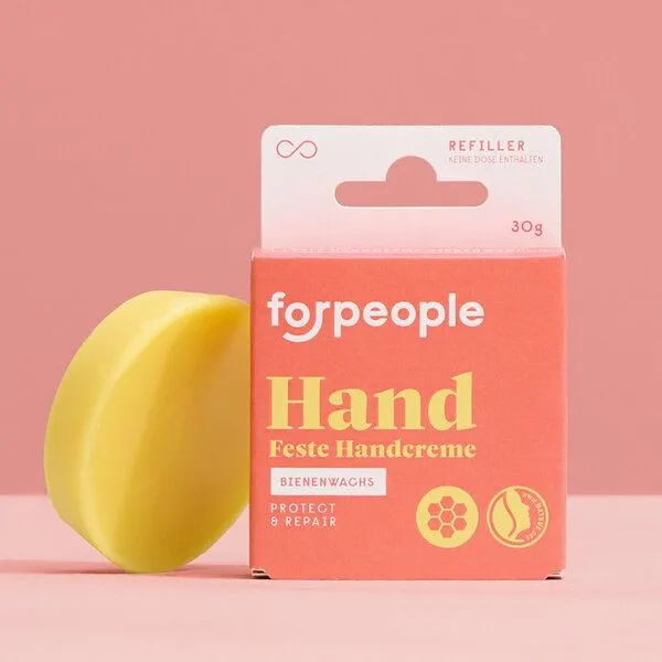 forpeople forpeople Handcreme (fest) | Biokosmetik | Biologisch | Regional | Plastikfrei – Produktbild 1 von 4