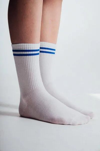 Kopyto Kopyto FENNEKS RWS – Sportliche Wollsocken, Weiss + blau, – Produktbild 1 von 4