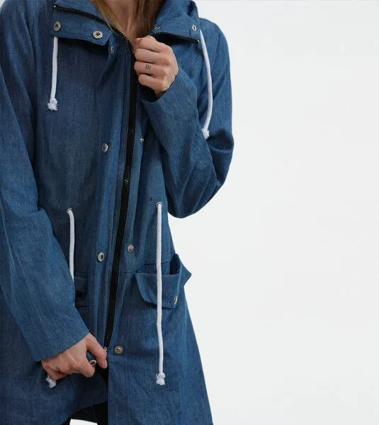 Gary Mash GARY MASH Parka Brooks aus Light Denim aus Bio-Baumwolle, Blau, – Produktbild 3 von 4