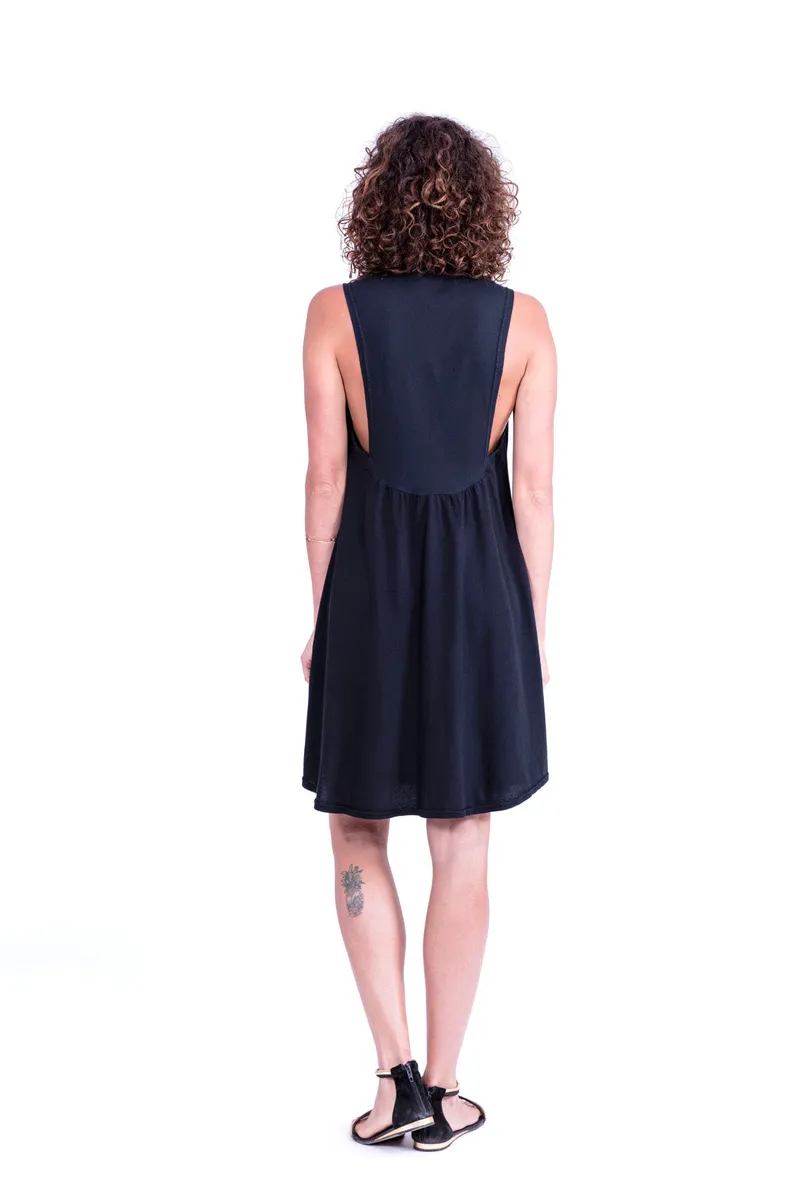 RAVENS VIEW IBIZA RAVENS VIEW IBIZA Damen vegan Kleid Capri Schwarz, Schwarz, – Produktbild 2 von 2