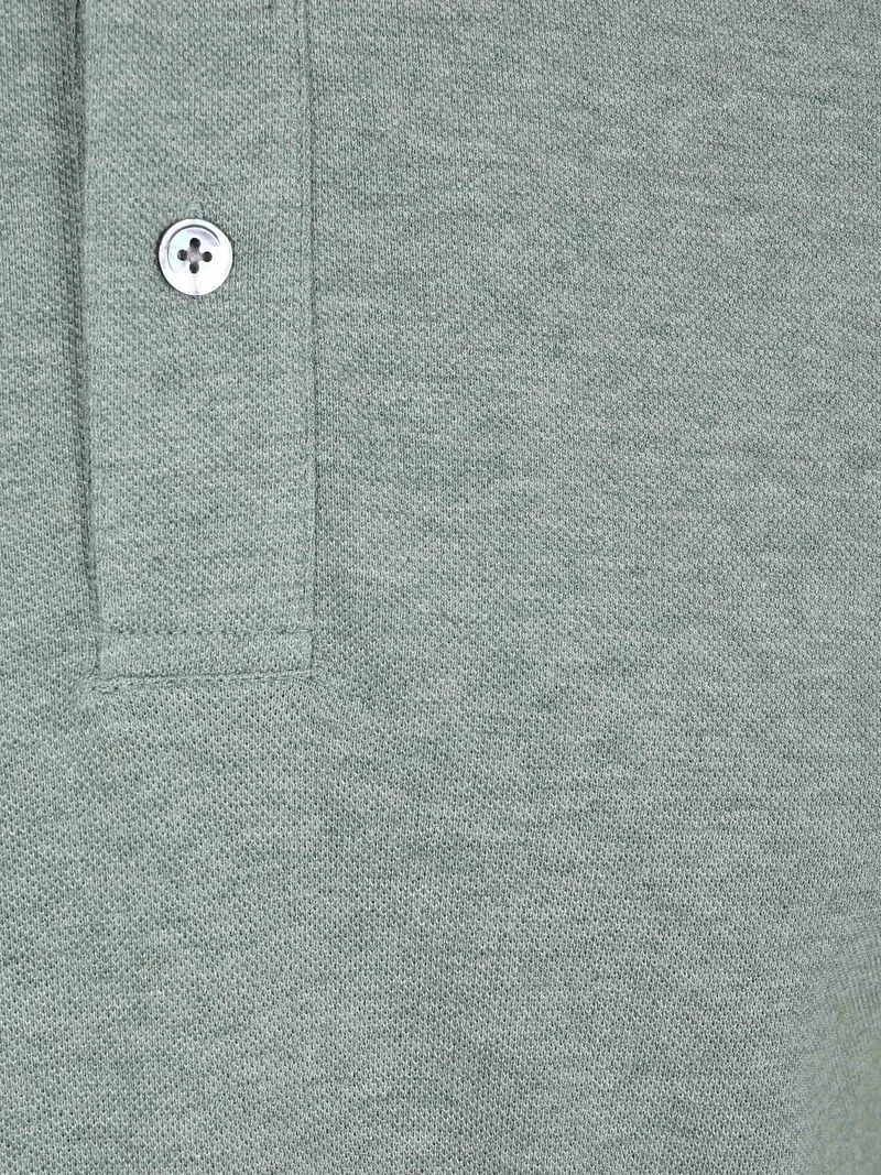 Profuomo Profuomo Piqué Poloshirt Melange Grün - Größe S, Grün, – Produktbild 4 von 4