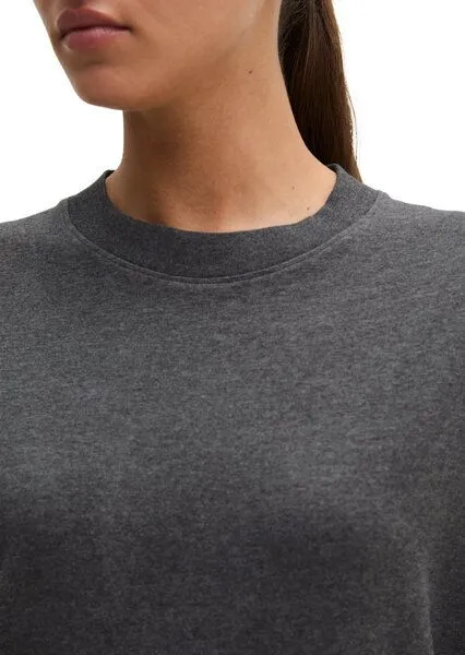 Marc O'Polo Marc O'Polo Lounge-Shirt langarm | Baumwolle GOTS, Dark gray melange, – Produktbild 3 von 4