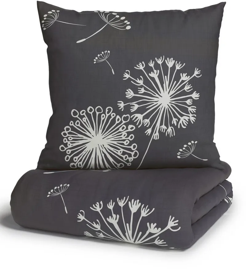 OTTO home Bettwäsche SOUCY in vier Qualitäten erhältlich, Leinenstruktur, Renforcé-Tencel™ Lyocell, 2 teilig, 100% Baumwolle, auch PREMIUM Qualitäten Renforcé-Tencel & Satin TC300, Grau, – Produktbild 7 von 7