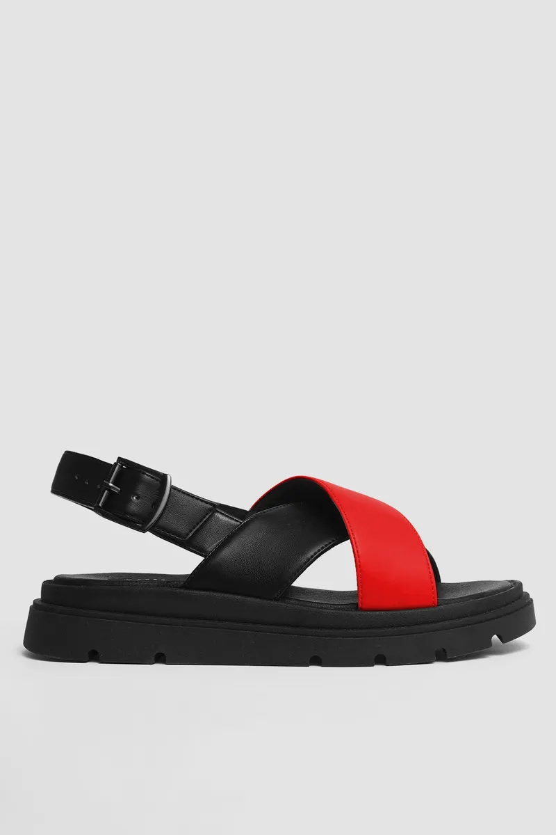 BOHEMA BOHEMA Damen vegan Sandalen Glare Rot/Schwarz, Rot, – Produktbild 2 von 2