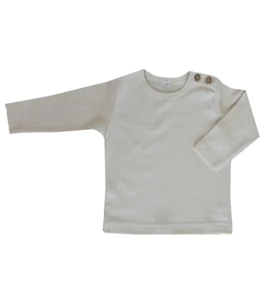 Leela Cotton Leela Cotton Baby Kinder Langarmshirt Bio-Baumwolle, Natur, – Produktbild 1 von 3