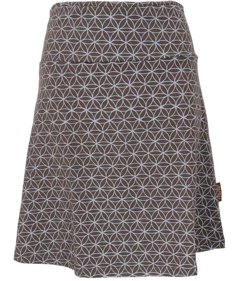 Guru-Shop Minirock A-Linien Rock aus Bio-Baumwolle, bequemer Rock.. alternative Bekleidung, Braun, – Produktbild 2 von 4