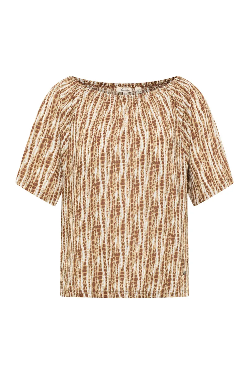 Tranquillo Bluse Ruuth aus EcoVero™ Viskose - sand batik / 42 – Produktbild 1 von 1
