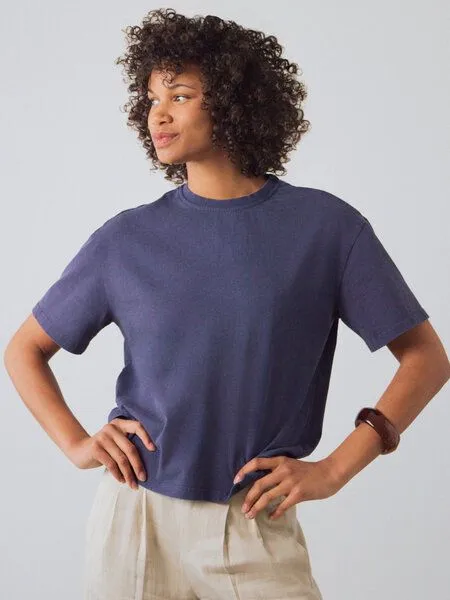 Honest Basics Honest Basics OG Shirt aus Bio- und recycelter Baumwolle, Indigo, – Produktbild 3 von 4