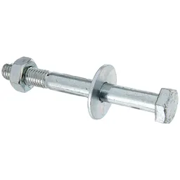 Alberts ALBERTS Sechskantschraube, D-Fix, f.Pfostenträger, blau verzinkt, M10, L90mm, Box à 2 Stk. – Produktbild 1 von 1