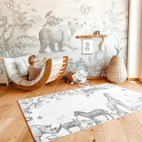 Clarissakork Clarissakork Kork Kinderteppich Arche Noah, Creme (weiss), – Produktbild 1 von 2