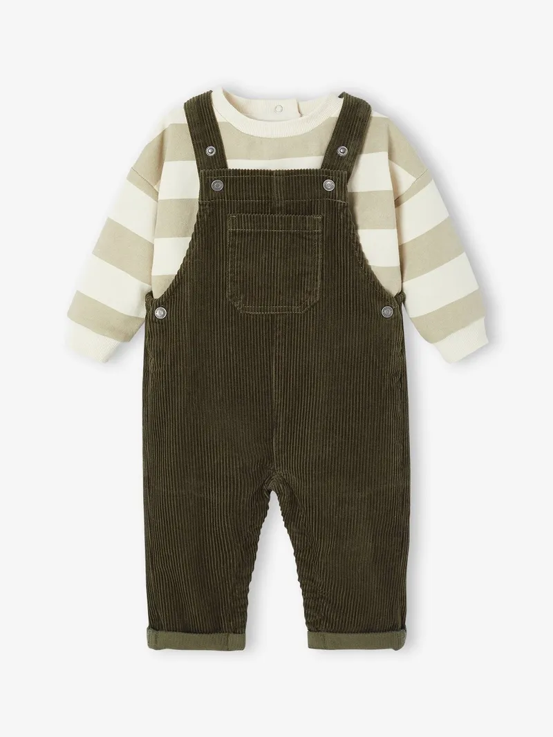 Vertbaudet Baby Set, Khaki, – Produktbild 1 von 3
