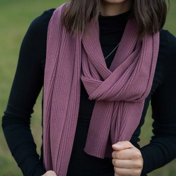 Vresh Clothing Vresh Clothing Vivi - Schal aus Biobaumwolle, Beere, – Produktbild 2 von 3