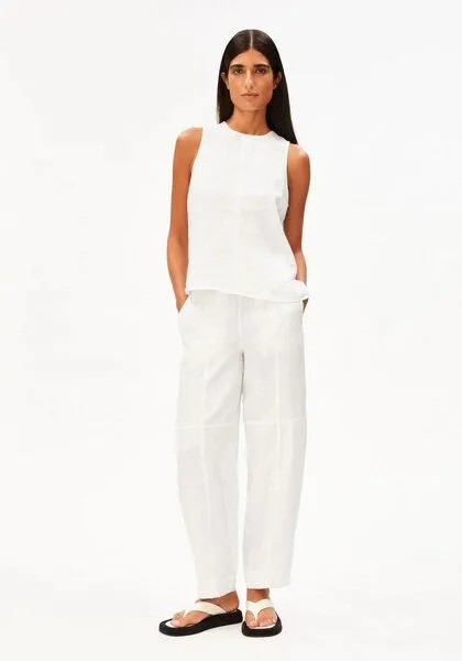 ARMEDANGELS ARMEDANGELS LEINEN BLUSEN-TOP aus 100% Leinen, White, – Produktbild 1 von 2